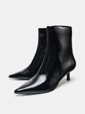 ZARA | Kitten Heel Ankle Boots